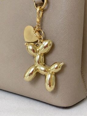 Linda New York | Balloon Dog Keychain/Bag Charm-Gunmetal-Gold-Or Silver Tone NWT